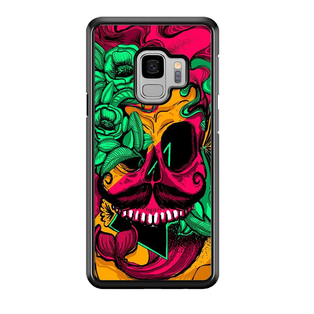 Pirates Skull Artistic Art Samsung Galaxy S9 Case-Rubber Black (2D Case)-Oxvistore
