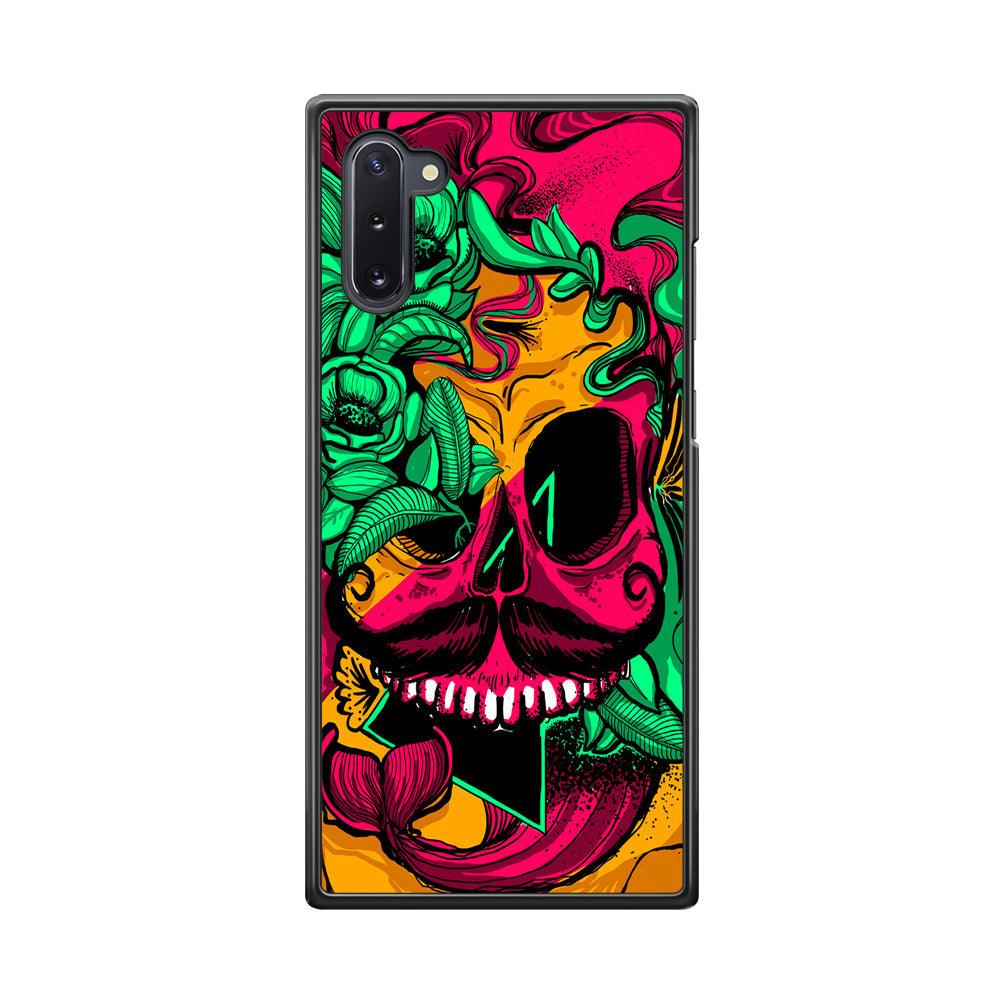 Pirates Skull Artistic Art Samsung Galaxy Note 10 Case-Rubber Black (2D Case)-Oxvistore