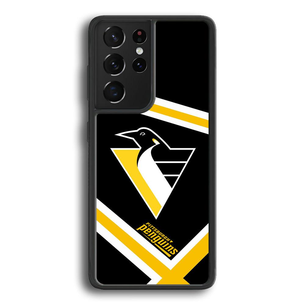Pittsburgh Penguins Absolute Triplet Line Samsung Galaxy S22 Ultra Case-Rubber Black (2D Case)-Oxvistore