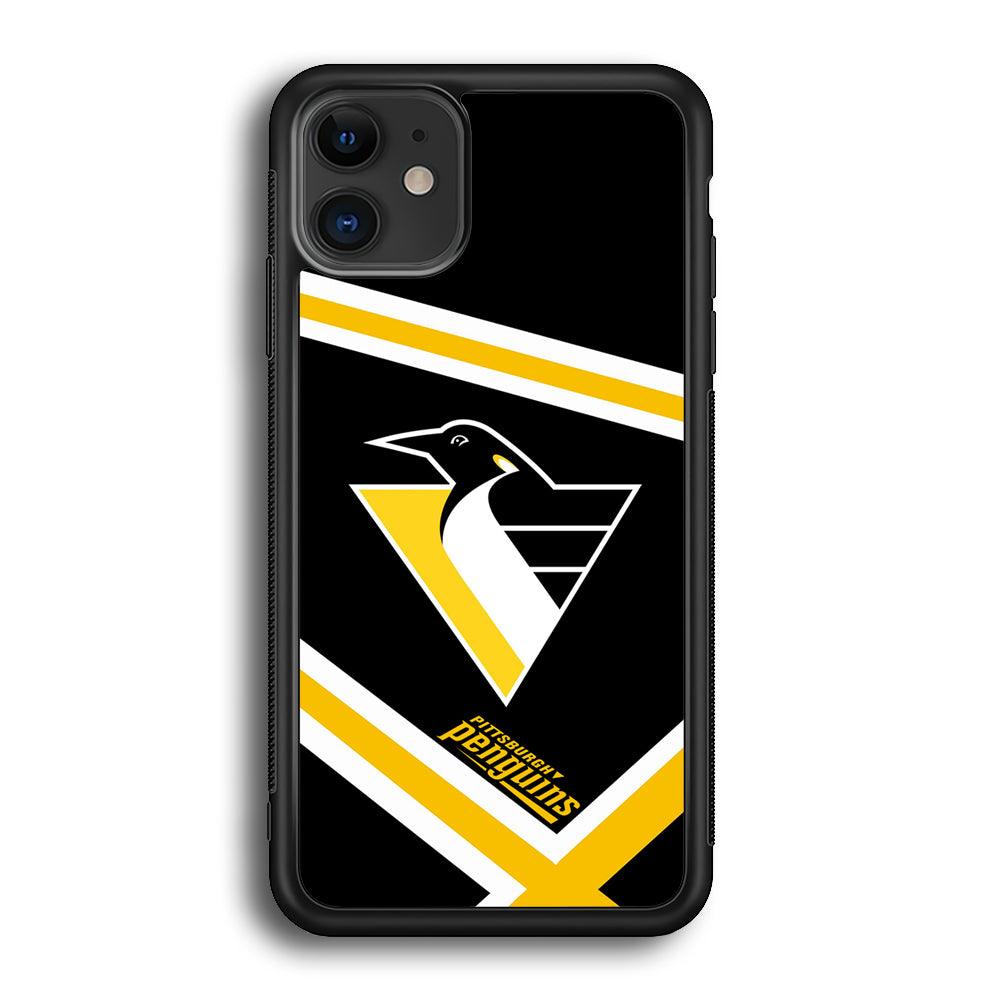 Pittsburgh Penguins Absolute Triplet Line iPhone 11 Case-Rubber Black (2D Case)-Oxvistore