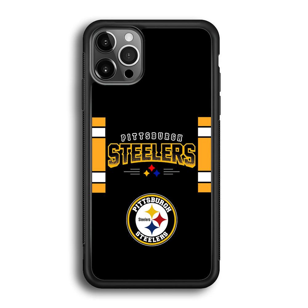 Pittsburgh Steelers Jersey on Black iPhone 12 Pro Max Case-Oxvistore