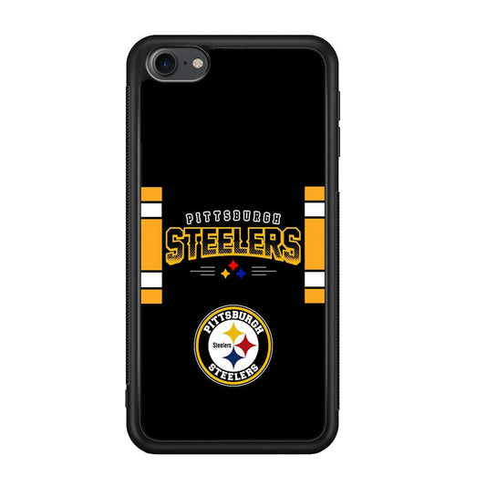Pittsburgh Steelers Jersey on Black iPod Touch 6 Case-Rubber Black (2D Case)-Oxvistore