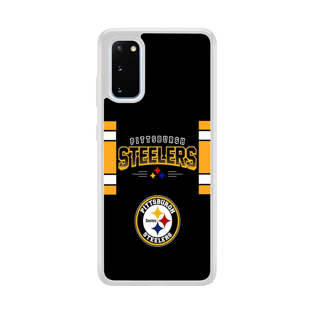 Pittsburgh Steelers Jersey on Black Samsung Galaxy S20 Case-Oxvistore