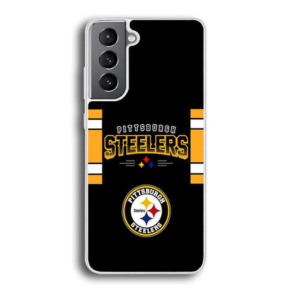 Pittsburgh Steelers Jersey on Black Samsung Galaxy S21 Case-Oxvistore