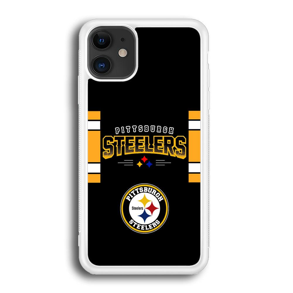 Pittsburgh Steelers Jersey on Black iPhone 12 Case-Oxvistore