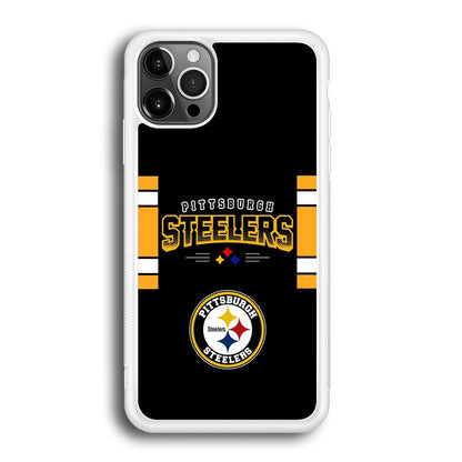 Pittsburgh Steelers Jersey on Black iPhone 12 Pro Case-Oxvistore