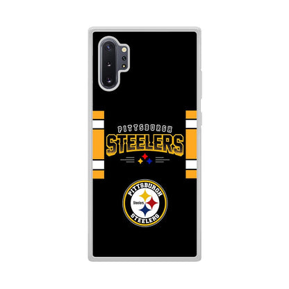 Pittsburgh Steelers Jersey on Black Samsung Galaxy Note 10 Plus Case-Oxvistore