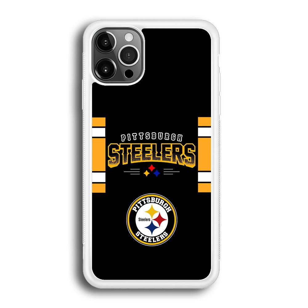 Pittsburgh Steelers Jersey on Black iPhone 12 Pro Max Case-Oxvistore