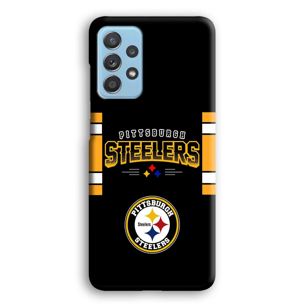 Pittsburgh Steelers Jersey on Black Samsung Galaxy A52 Case-Oxvistore