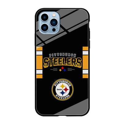 Pittsburgh Steelers Jersey on Black iPhone 12 Pro Case-Oxvistore