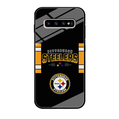 Pittsburgh Steelers Jersey on Black Samsung Galaxy S10 Plus Case-Oxvistore