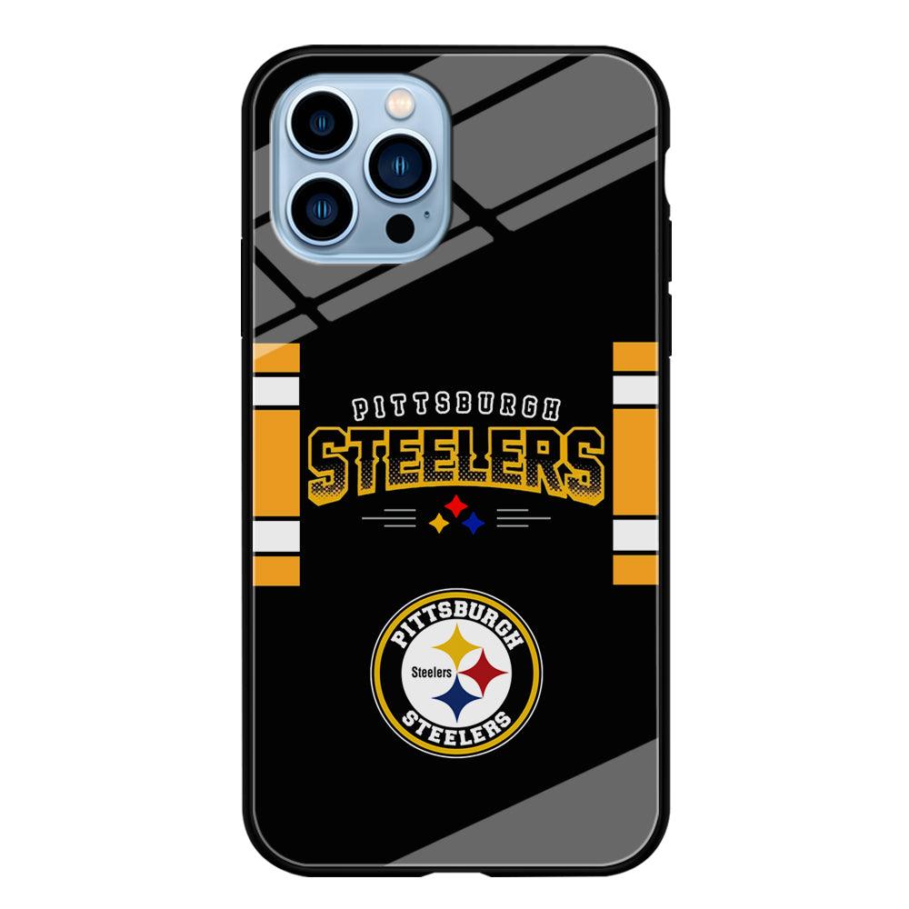 Pittsburgh Steelers Jersey on Black iPhone 14 Pro Max Case-Oxvistore