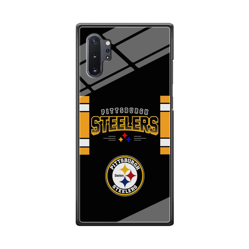 Pittsburgh Steelers Jersey on Black Samsung Galaxy Note 10 Plus Case-Oxvistore