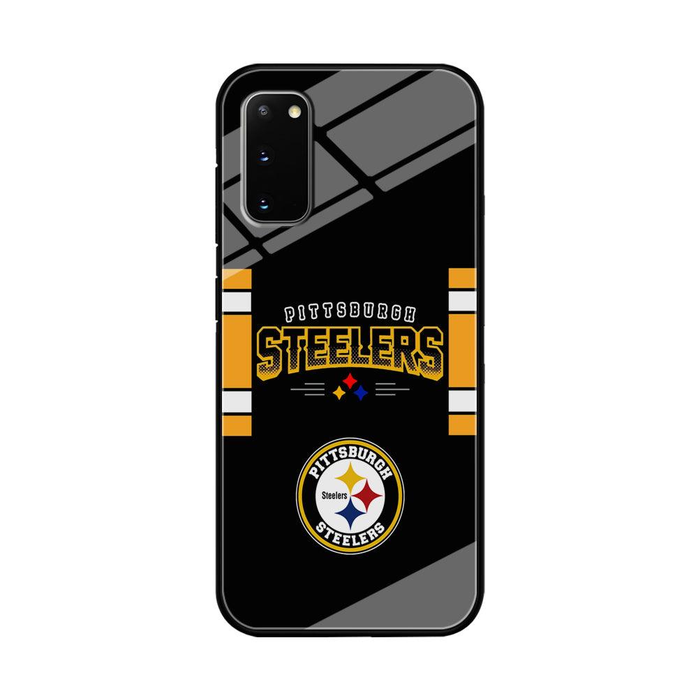 Pittsburgh Steelers Jersey on Black Samsung Galaxy S20 Case-Oxvistore