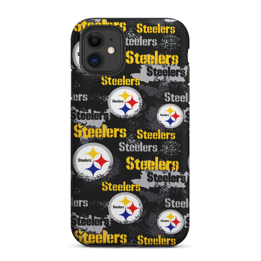 Pittsburgh Steelers Pattern 2 in 1 Tough Phone Case