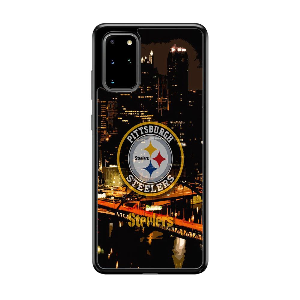 Pittsburgh Steelers The Dark Knight Samsung Galaxy S20 Plus Case-Rubber Black (2D Case)-Oxvistore