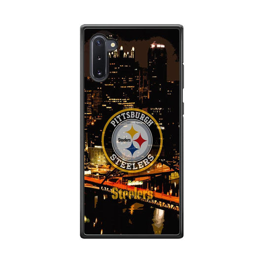 Pittsburgh Steelers The Dark Knight Samsung Galaxy Note 10 Case-Rubber Black (2D Case)-Oxvistore