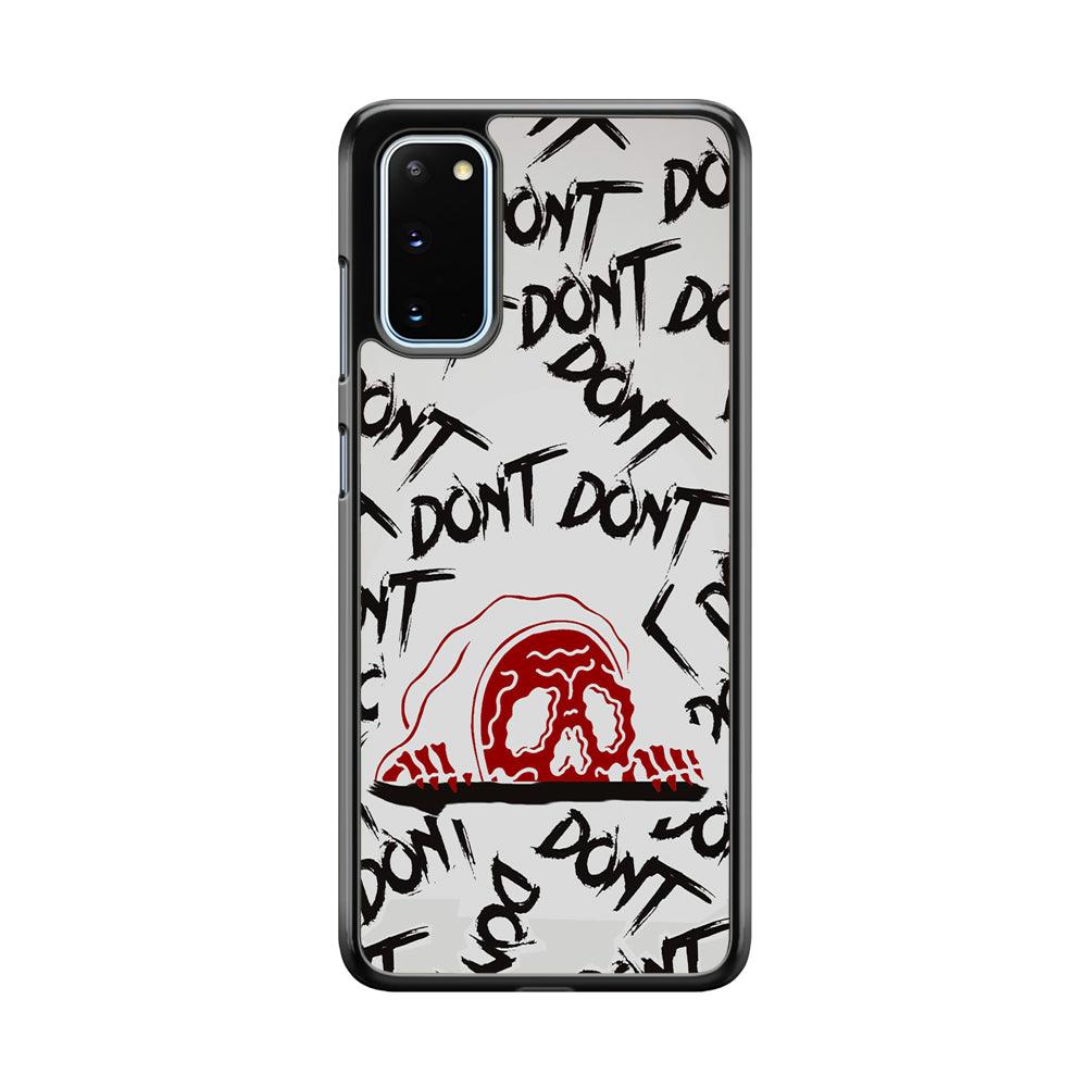 Please Don't Be Scare Samsung Galaxy S20 Case-Rubber White (2D Case)-Oxvistore