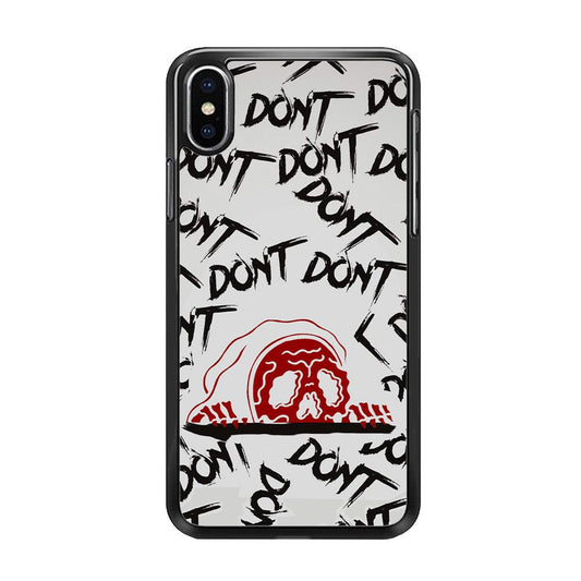 Please Don't Be Scare iPhone X Case-Rubber Black (2D Case)-Oxvistore