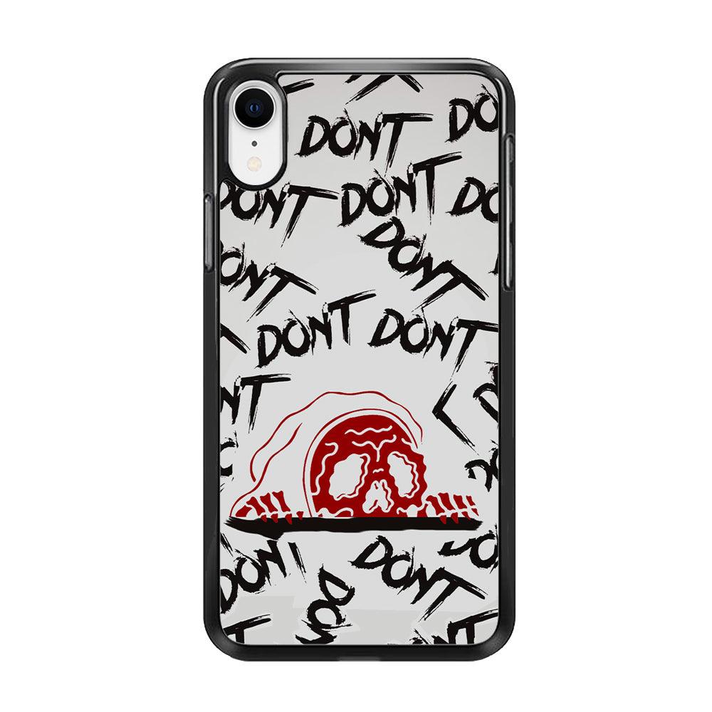Please Don't Be Scare iPhone XR Case-Rubber Black (2D Case)-Oxvistore