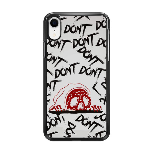 Please Don't Be Scare iPhone XR Case-Rubber Black (2D Case)-Oxvistore
