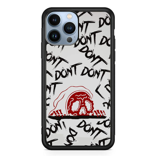 Please Don't Be Scare iPhone 13 Pro Max Case-Rubber Black (2D Case)-Oxvistore