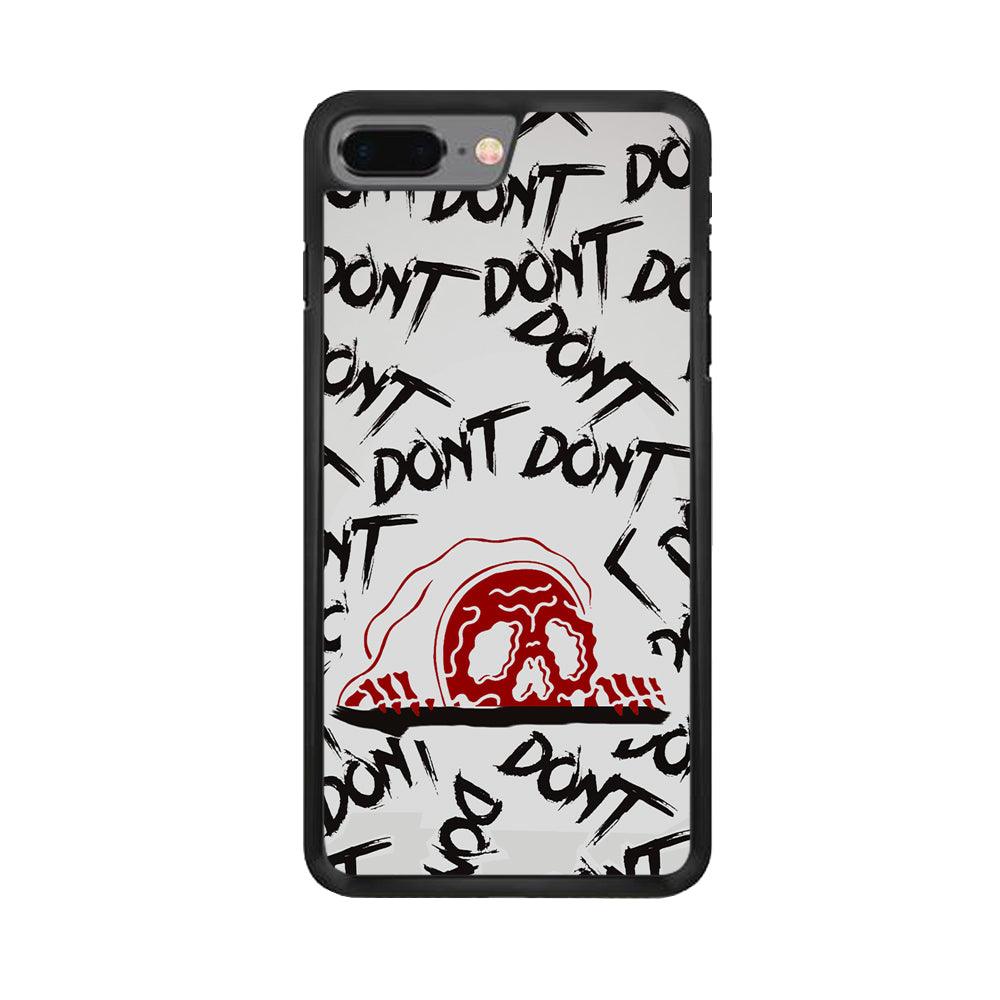 Please Don't Be Scare iPhone 8 Plus Case-Rubber White (2D Case)-Oxvistore