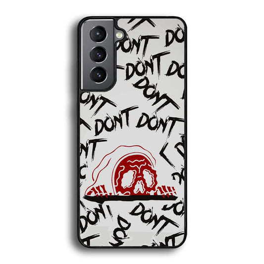 Please Don't Be Scare Samsung Galaxy S21 Case-Rubber White (2D Case)-Oxvistore