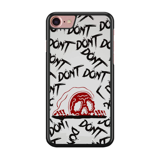 Please Don't Be Scare iPhone 8 Case-Rubber White (2D Case)-Oxvistore