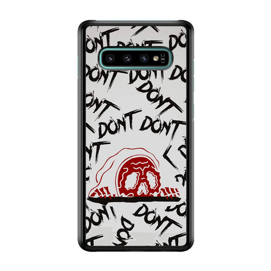 Please Don't Be Scare Samsung Galaxy S10 Case-Rubber White (2D Case)-Oxvistore