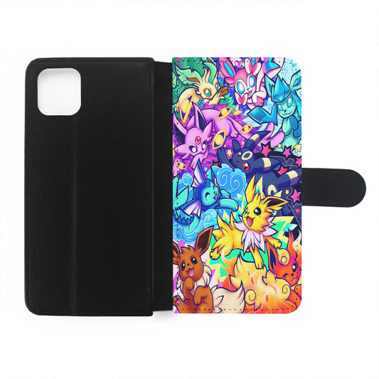 Pokemon Eevee Evolutions Art Flip Wallet Phone Case