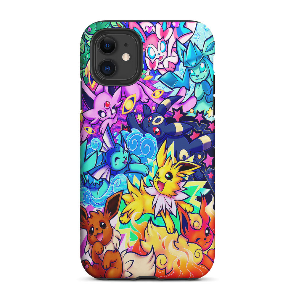 Pokemon Eevee Evolutions Art 2 in 1 Tough Phone Case