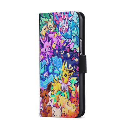 Pokemon Eevee Evolutions Art Flip Wallet Phone Case