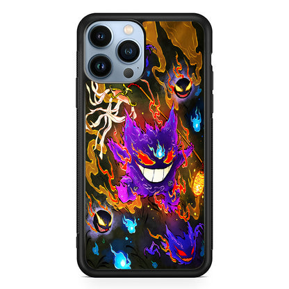 Pokemon Gengar Evolution 2D Rubber Phone Case