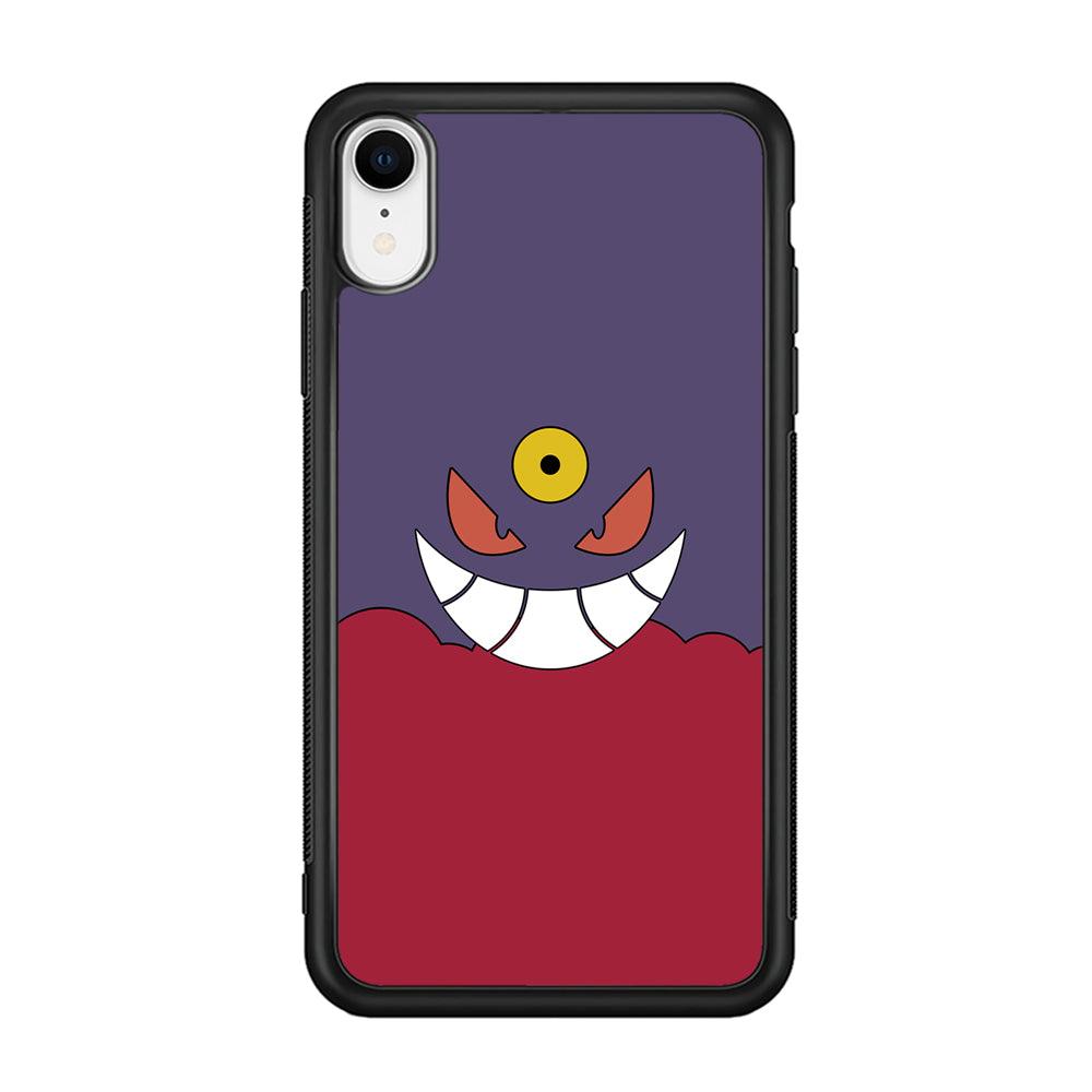 Pokemon Gengar Genuine Smile iPhone XR Case-Rubber Black (2D Case)-Oxvistore