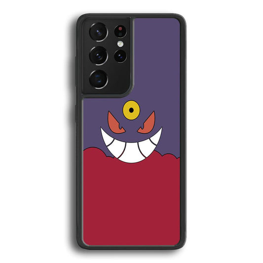 Pokemon Gengar Genuine Smile Samsung Galaxy S23 Ultra Case-Rubber Black (2D Case)-Oxvistore