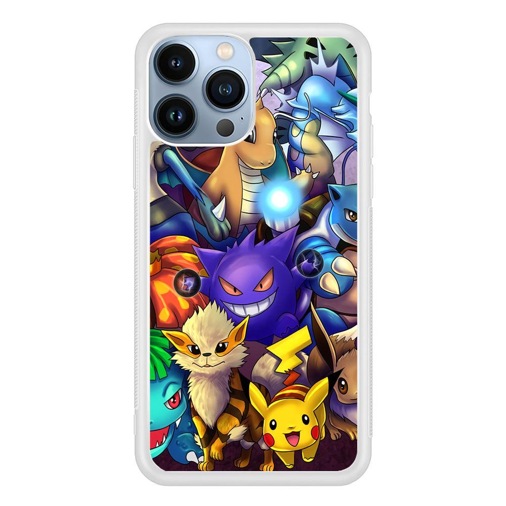 Pokemon Gengar Team in Action iPhone 13 Pro Case-Oxvistore