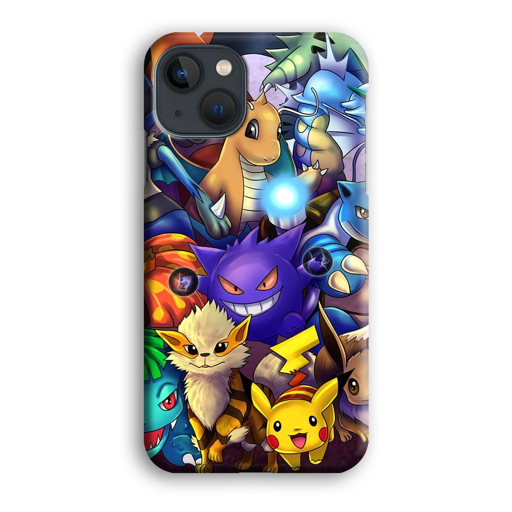 Pokemon Gengar Team in Action iPhone 13 Case-Oxvistore