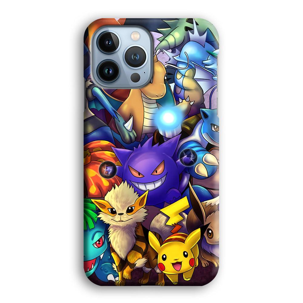 Pokemon Gengar Team in Action iPhone 13 Pro Case-Oxvistore