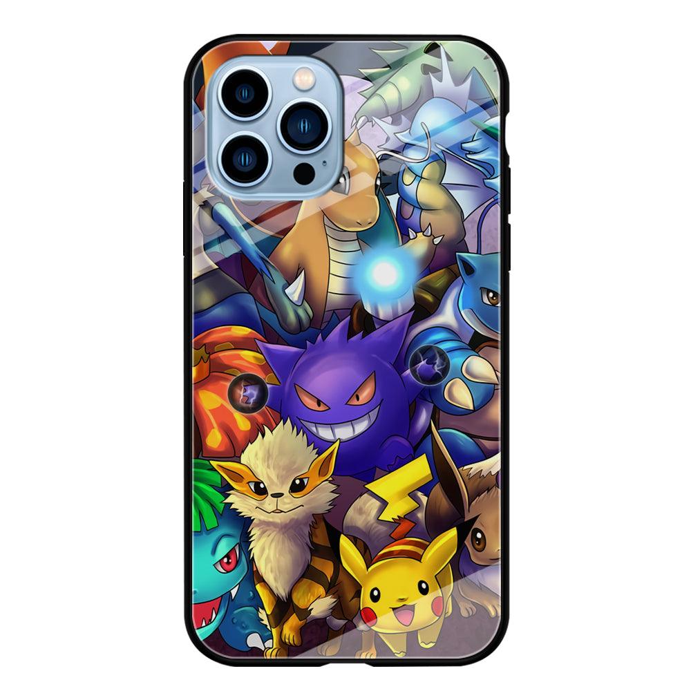 Pokemon Gengar Team in Action iPhone 14 Pro Max Case-Oxvistore