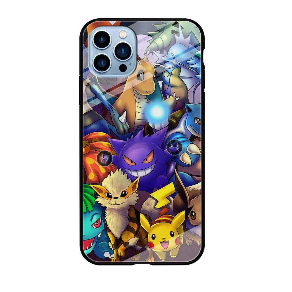 Pokemon Gengar Team in Action iPhone 12 Pro Case-Oxvistore