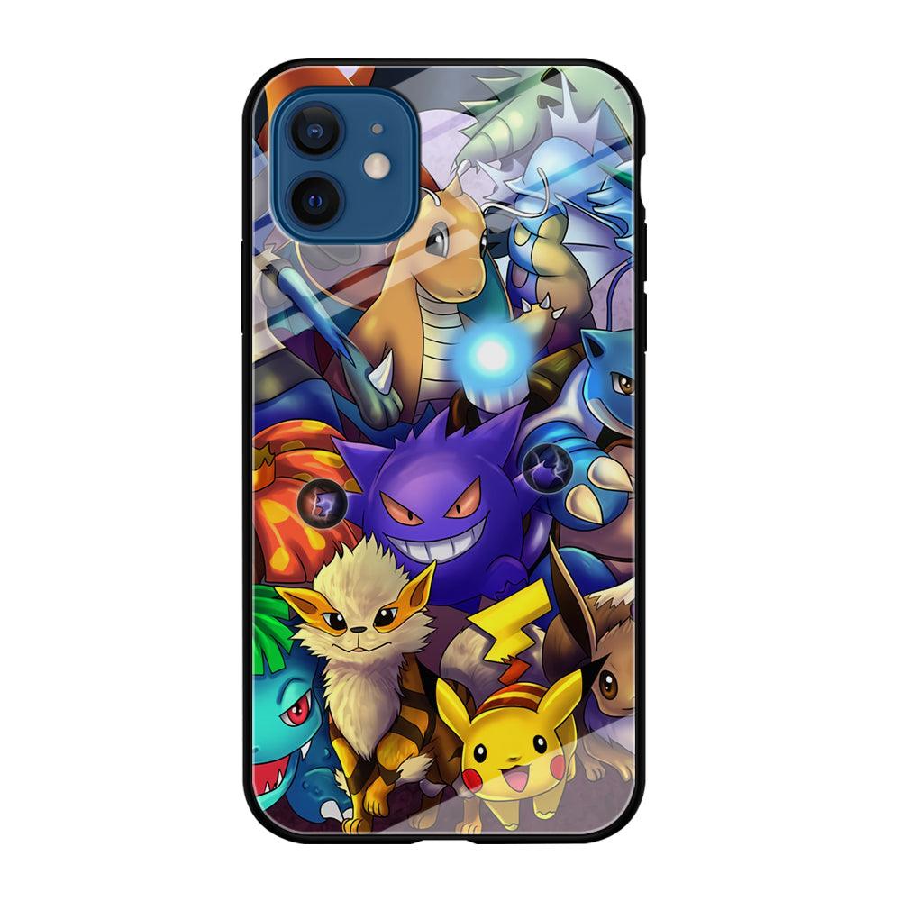 Pokemon Gengar Team in Action iPhone 12 Case-Oxvistore