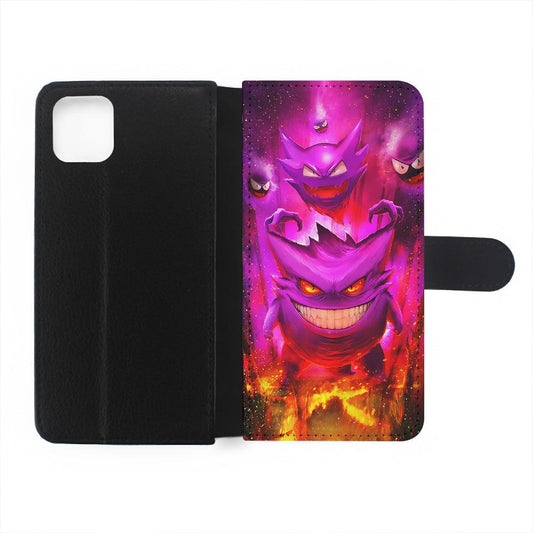 Pokemon Ghost Type Gengar Flip Wallet Phone Case-Oxvistore
