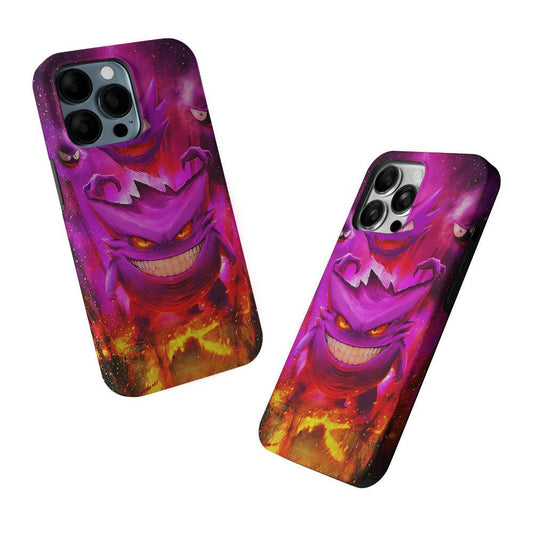 Pokemon Ghost Type Gengar 2 in 1 Tough Phone Case-Oxvistore