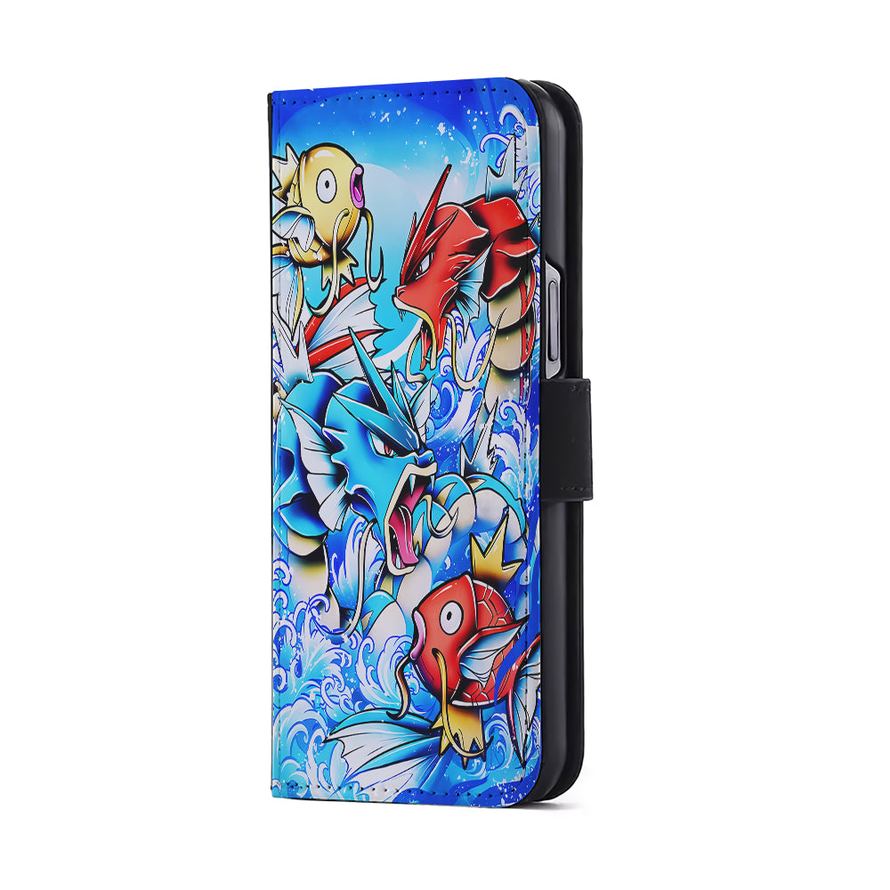 Pokemon Gyrados Magikarp Flip Wallet Phone Case