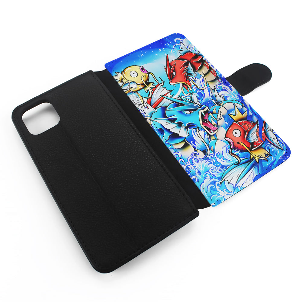 Pokemon Gyrados Magikarp Flip Wallet Phone Case