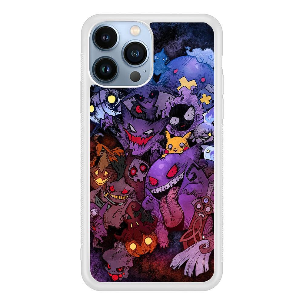 Pokemon Halloween Costume Gengar iPhone 14 Pro Case-Oxvistore