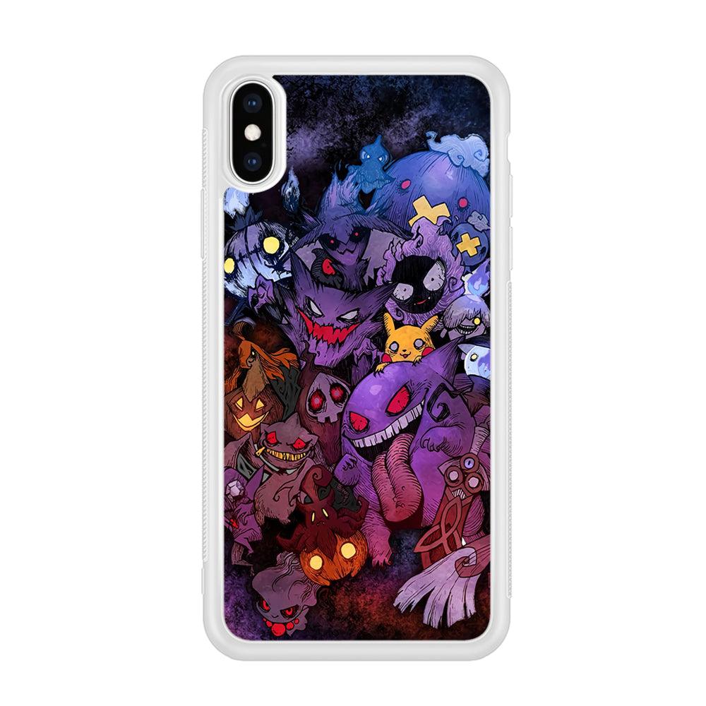 Pokemon Halloween Costume Gengar iPhone Xs Max Case-Oxvistore