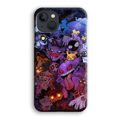 Pokemon Halloween Costume Gengar iPhone 15 Plus Case-Oxvistore