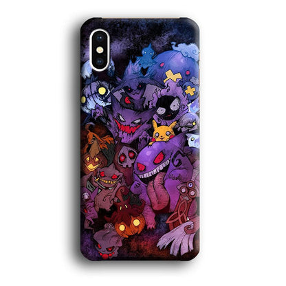 Pokemon Halloween Costume Gengar iPhone XS Case-Oxvistore